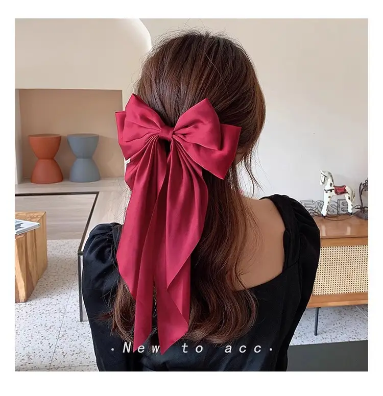 Black Large Bow Hair Clip for Women — feature 8