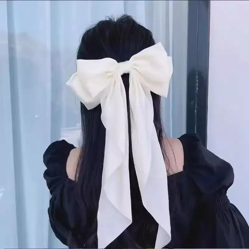 Black Large Bow Hair Clip for Women