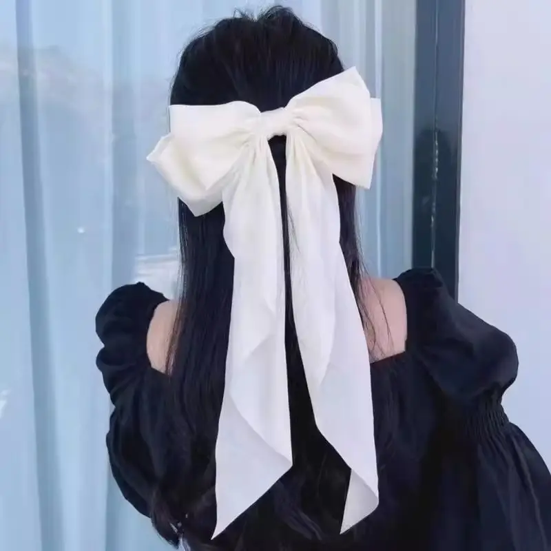Black Large Bow Hair Clip for Women