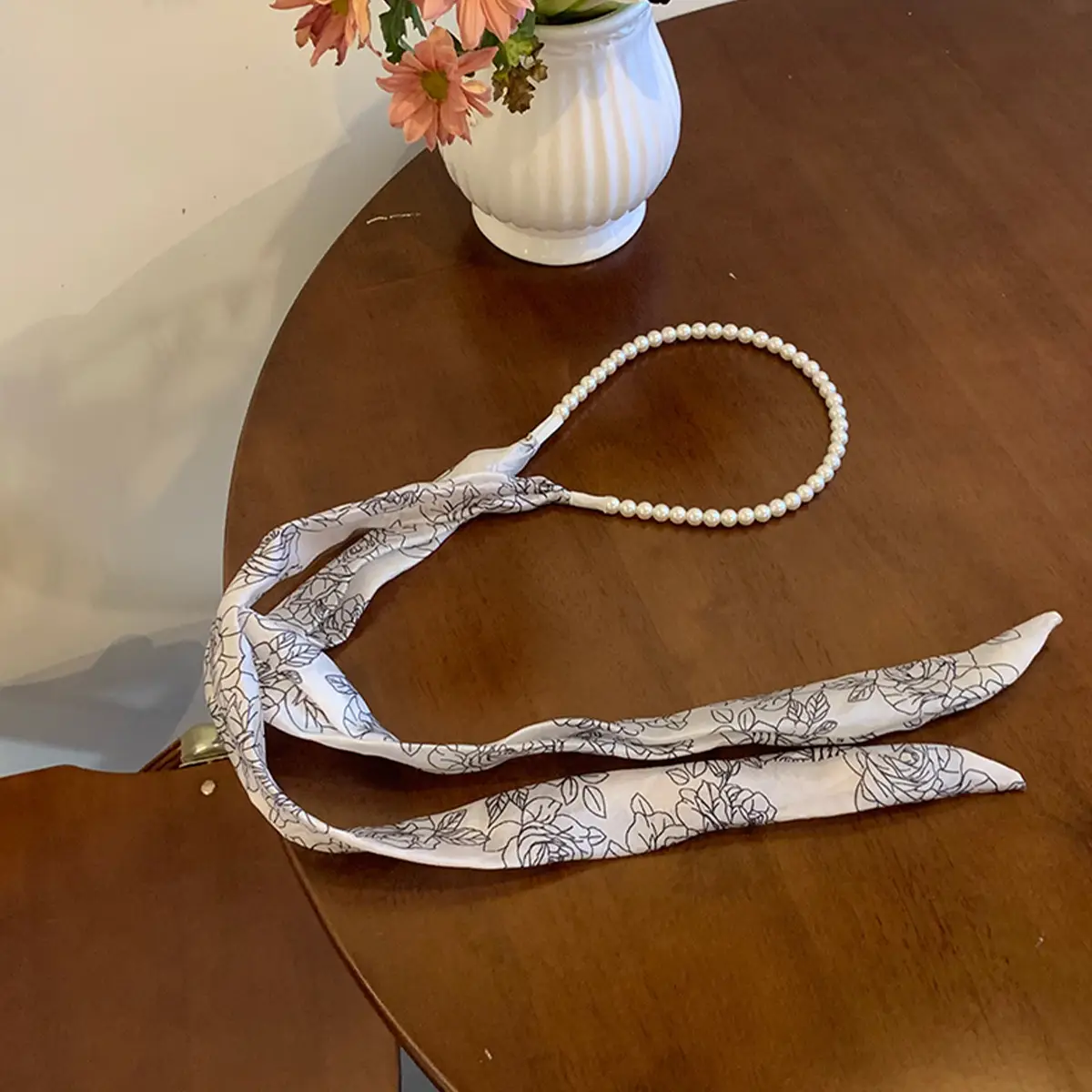 New Silk Hair Ribbon Tie Headband for Women - Image 2