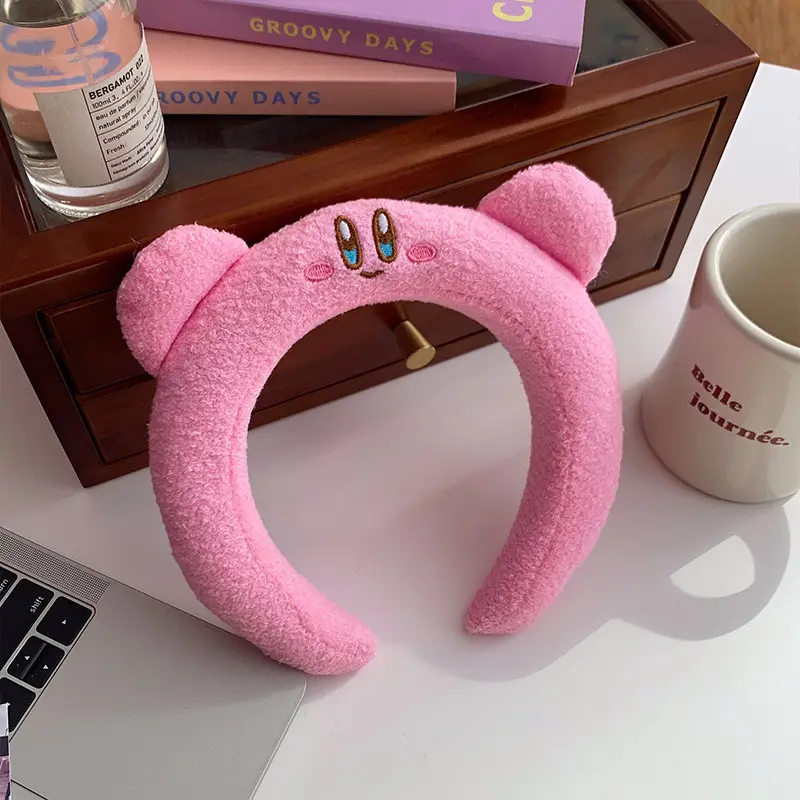 Pink Cartoon Hair Hoop for Girls Cute Face Wash - Image 13