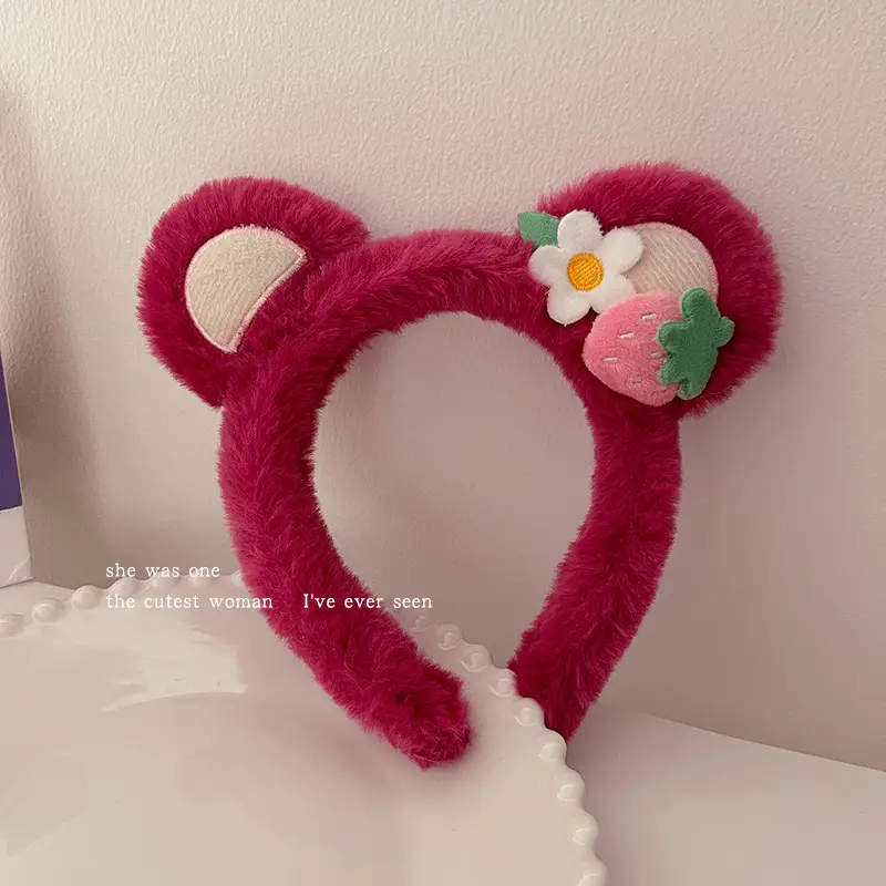Pink Cartoon Hair Hoop for Girls Cute Face Wash - Image 55