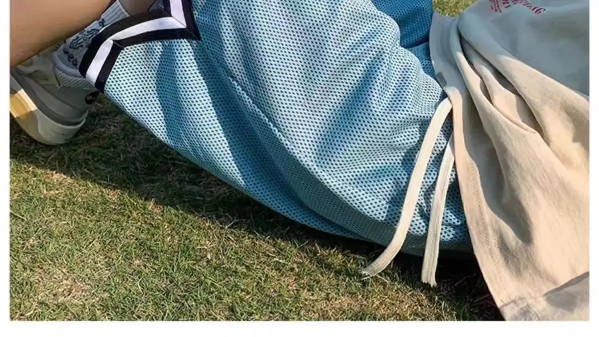 Men's Ice Silk Basketball Shorts Blue Summer Breathable — feature 11