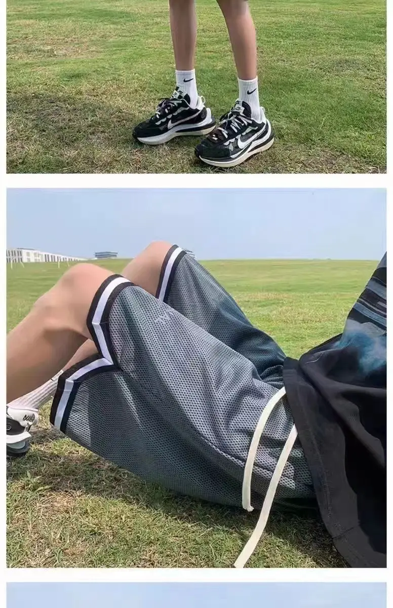 Men's Ice Silk Basketball Shorts Blue Summer Breathable — feature 12