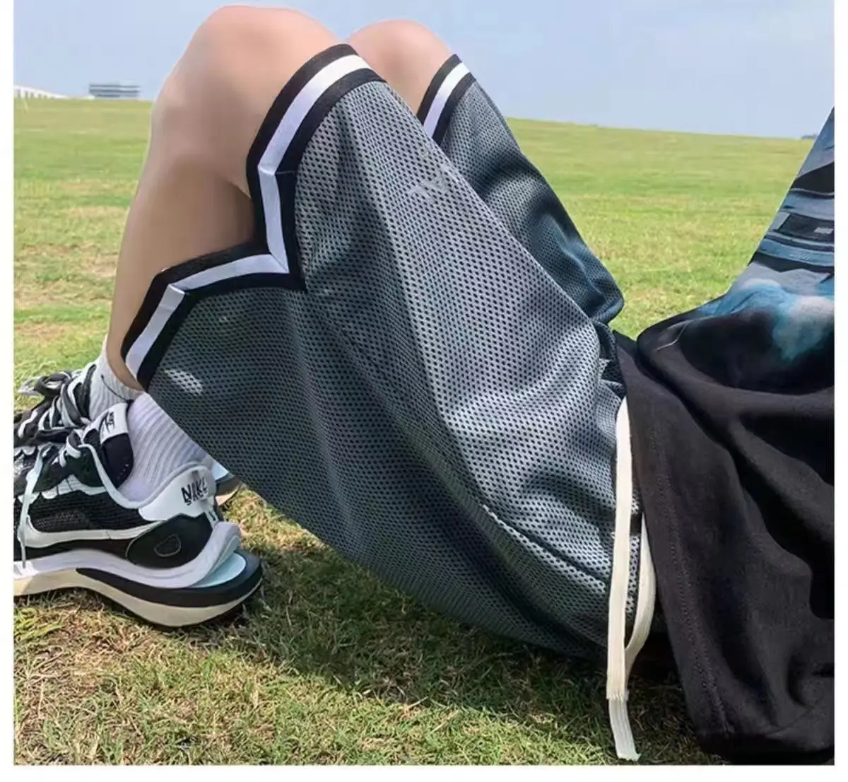 Men's Ice Silk Basketball Shorts Blue Summer Breathable — feature 13