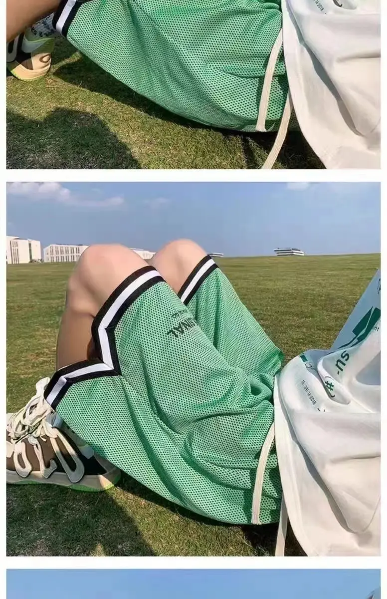 Men's Ice Silk Basketball Shorts Blue Summer Breathable — feature 4