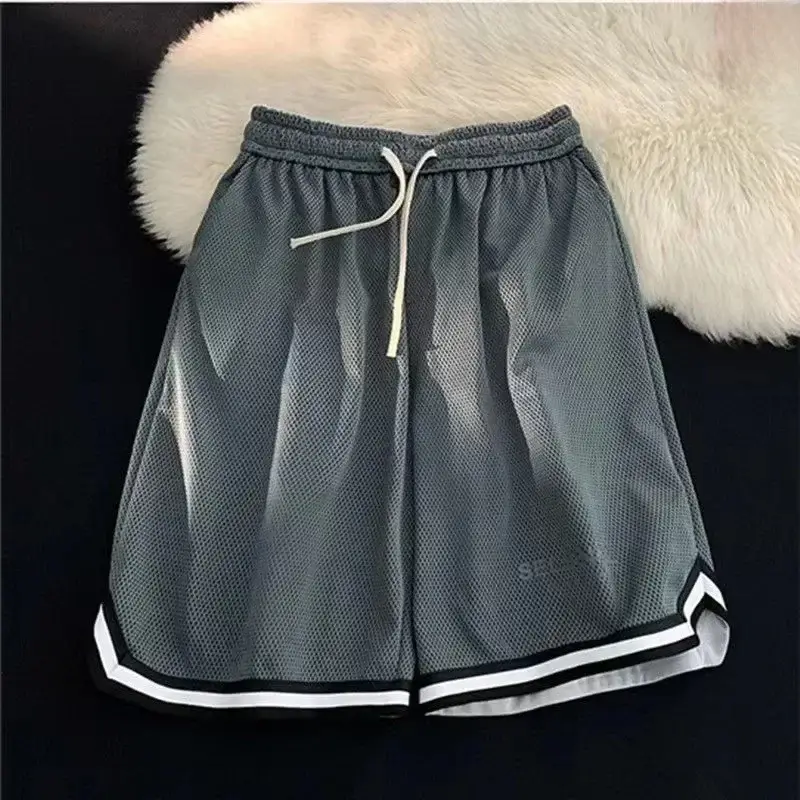 Men's Ice Silk Basketball Shorts Blue Summer Breathable - Image 5