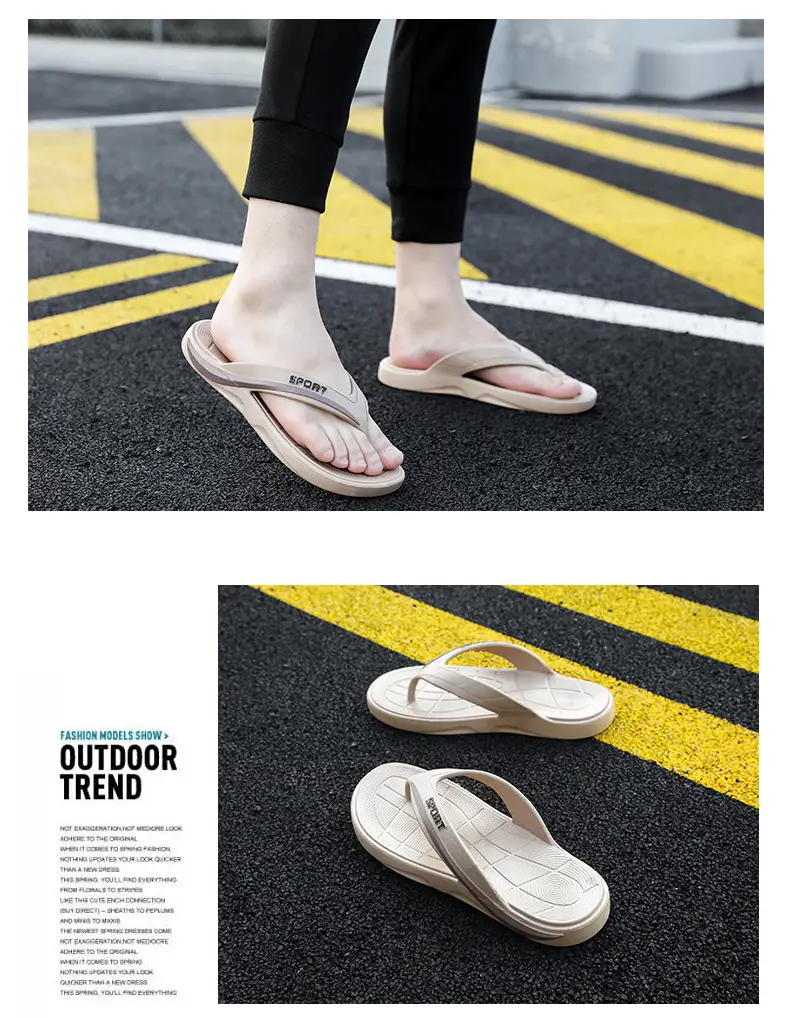 Fashion flip-flops men's summer trend out-of-the-way flip-flops outdoor leisure non-slip beach sandals wholesale — feature 20