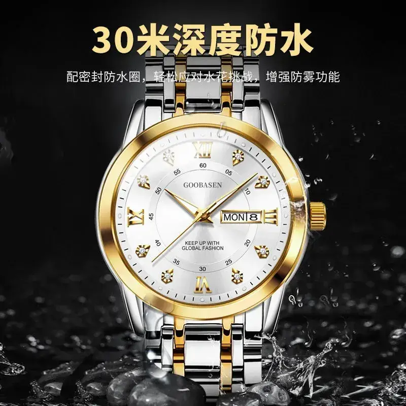 Gobson Men's Waterproof Luminous Calendar Watch - Image 7