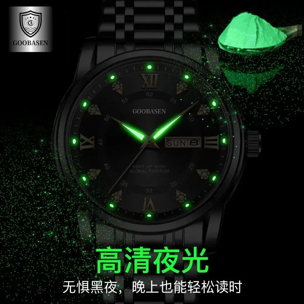 Gobson Men's Waterproof Luminous Calendar Watch - Image 9