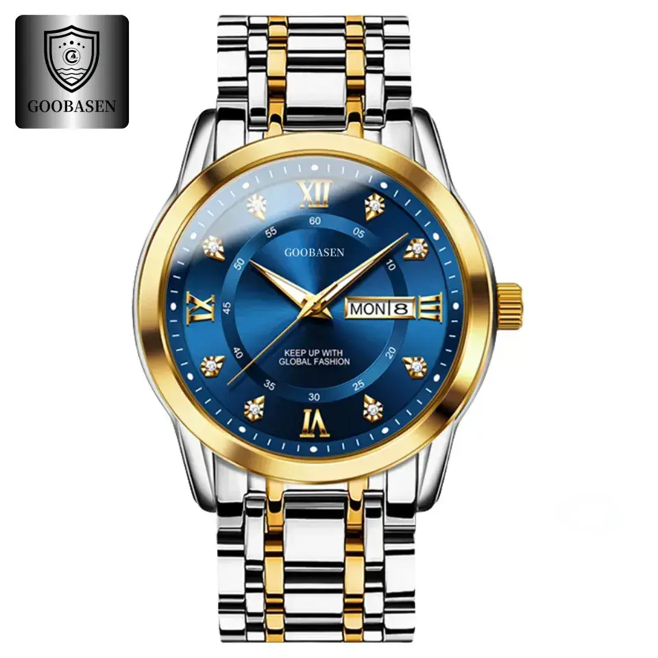 Gobson Men's Waterproof Luminous Calendar Watch - Image 2