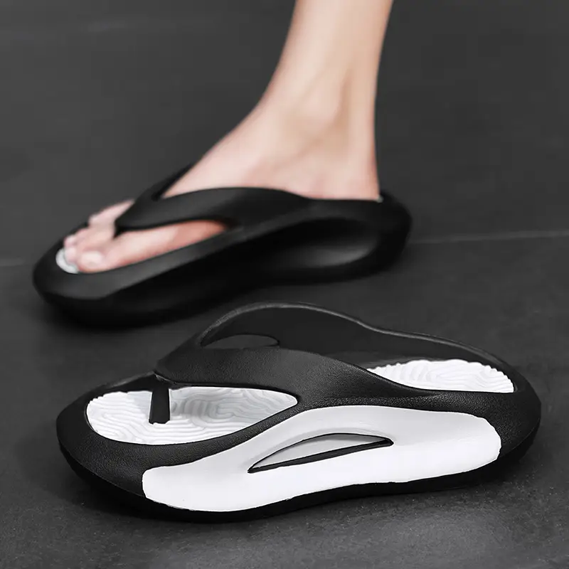 Women's White Thick Strap Beach Sandals 2023 - Image 2
