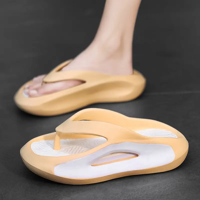 Women's White Thick Strap Beach Sandals 2023 - Image 4