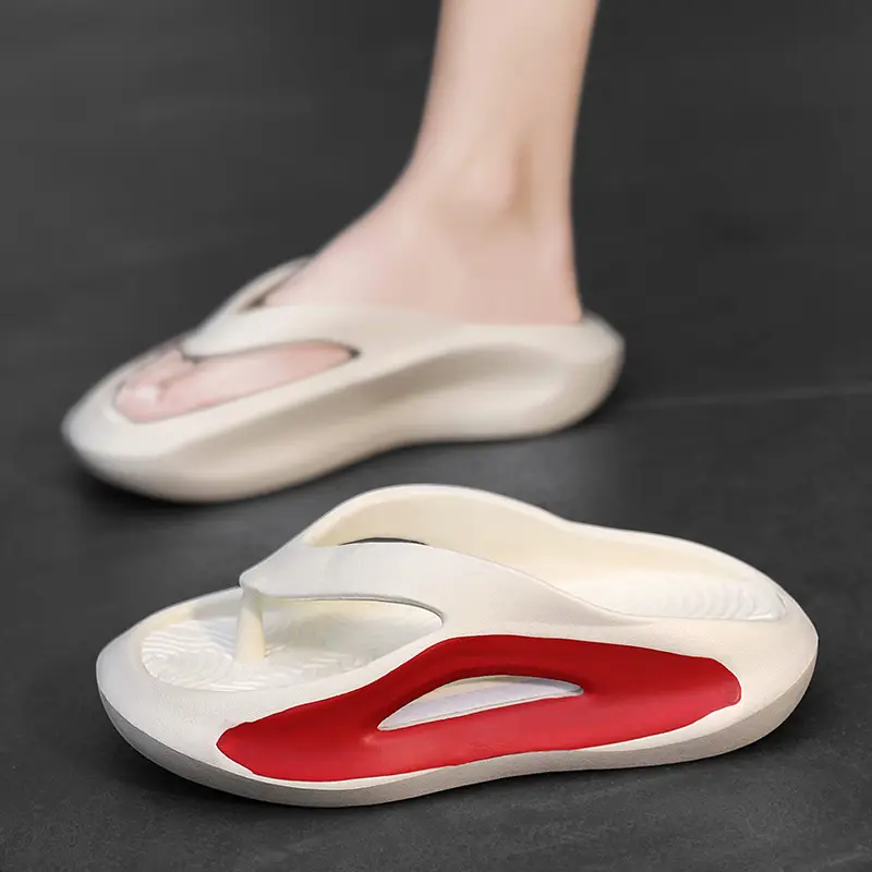 Women's White Thick Strap Beach Sandals 2023 - Image 5