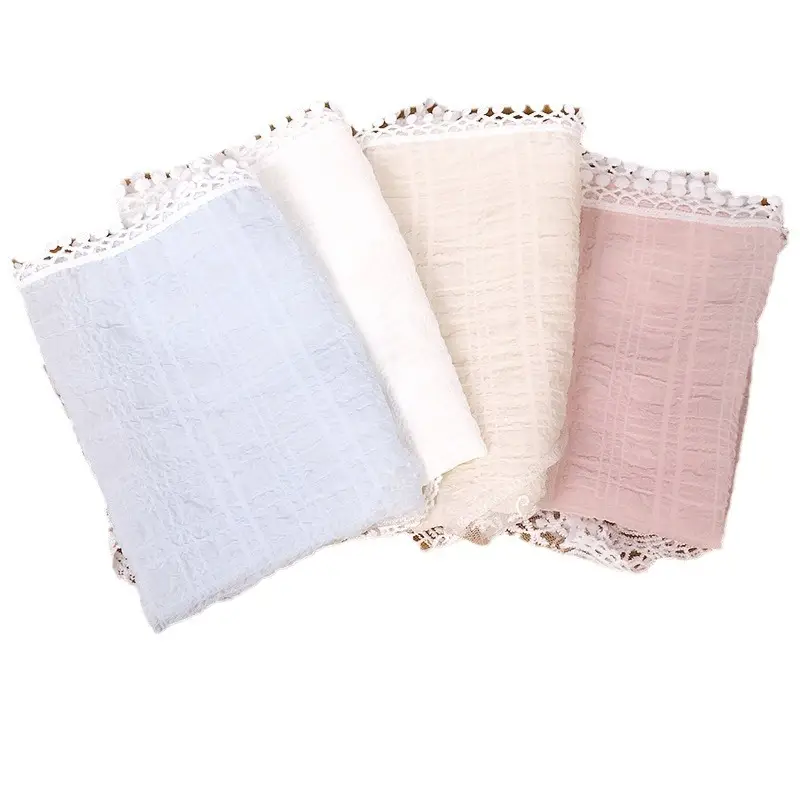French Knitted Hollow Headscarf Women's Pink Blue 2025 - Image 58