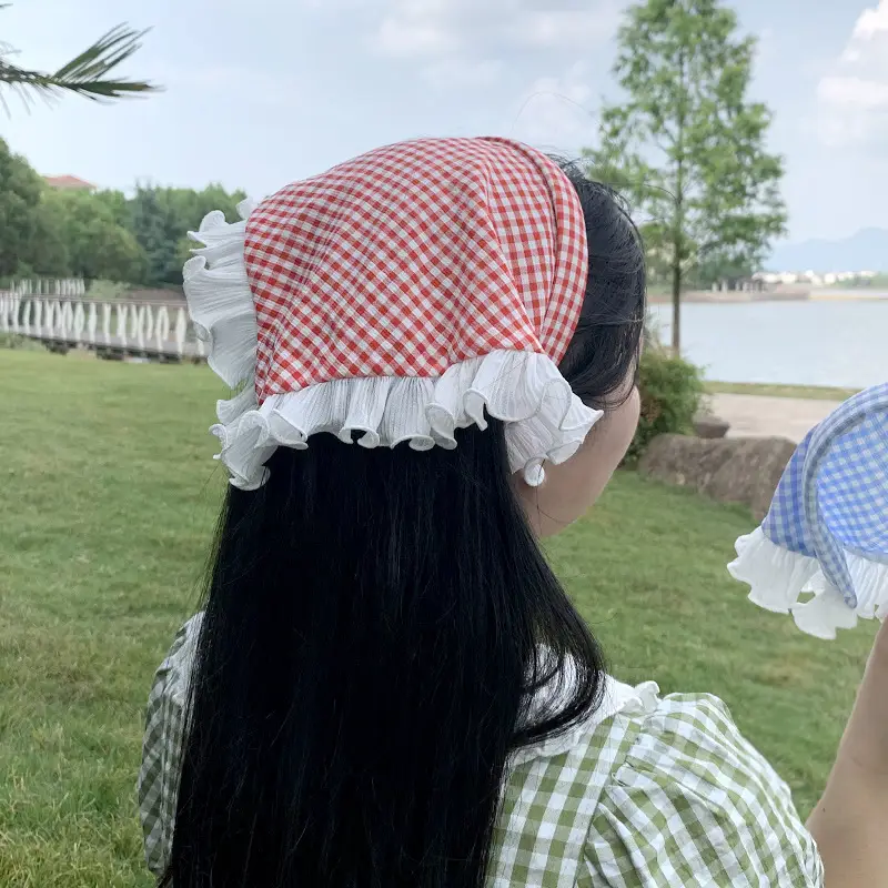 Red-Plaid Headband
