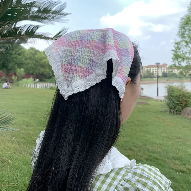 Dark Color-Plaid Headband