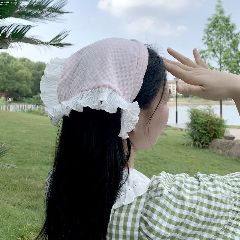 Teeth Pink-Plaid Headband