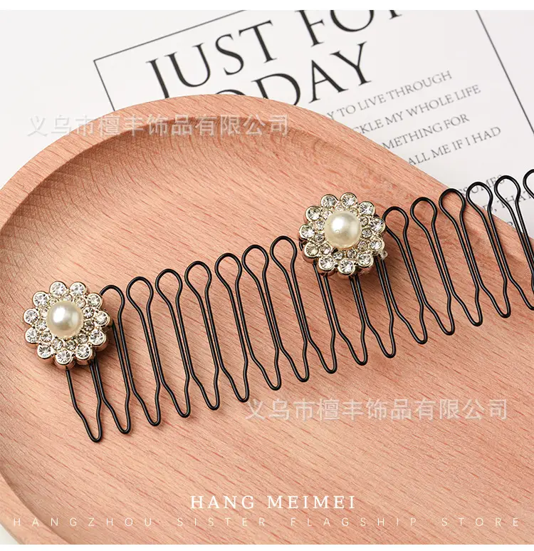 Women's Gold Pearl Hair Clips 20cm Broken Hair Hoop — feature 6