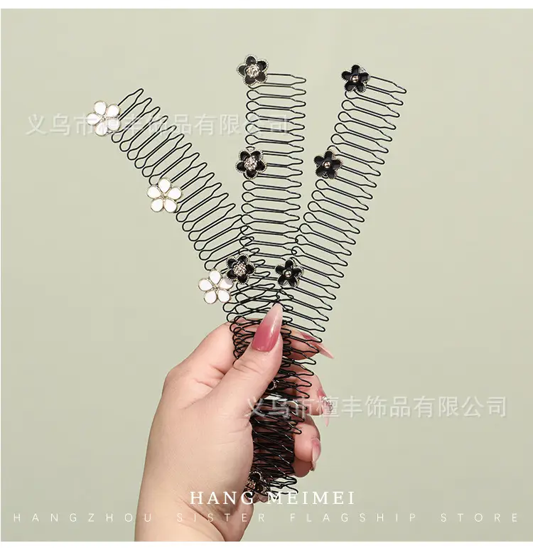 Women's Gold Pearl Hair Clips 20cm Broken Hair Hoop — feature 8