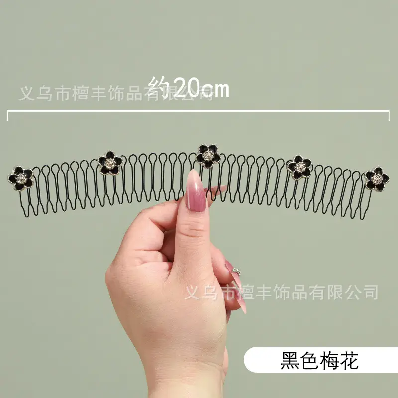 Women's Gold Pearl Hair Clips 20cm Broken Hair Hoop - Image 6