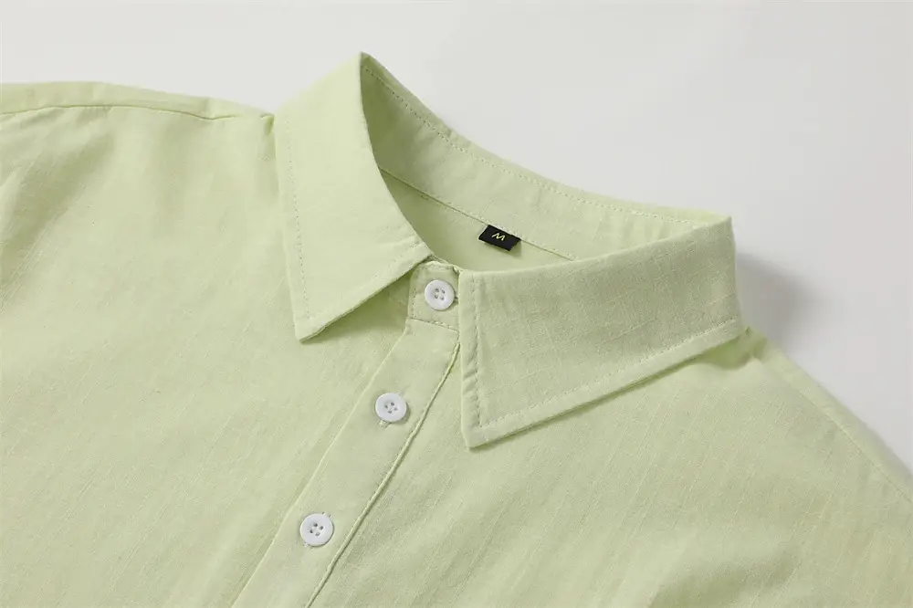 Men's Black Long Sleeve Lapel Shirt Solid Color — feature 8