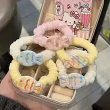 Cute Flower Hair Band for Girls Yellow Rubber — feature 25