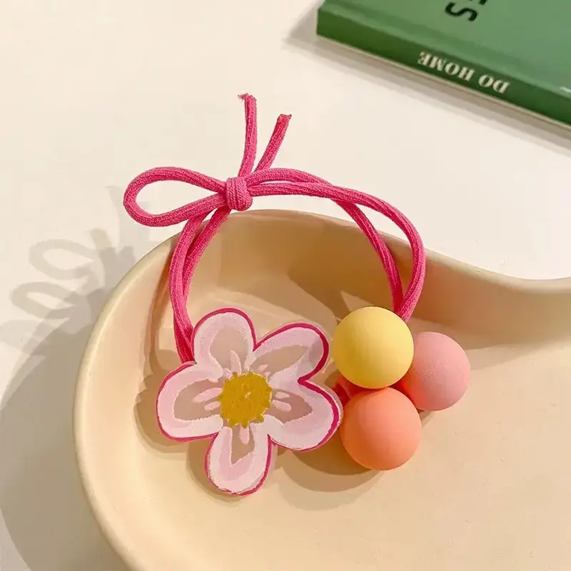 Cute Flower Hair Band for Girls Yellow Rubber — feature 37
