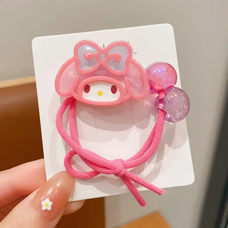Cute Flower Hair Band for Girls Yellow Rubber - Image 7