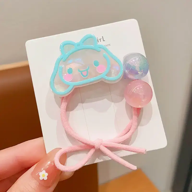 Cute Flower Hair Band for Girls Yellow Rubber - Image 9