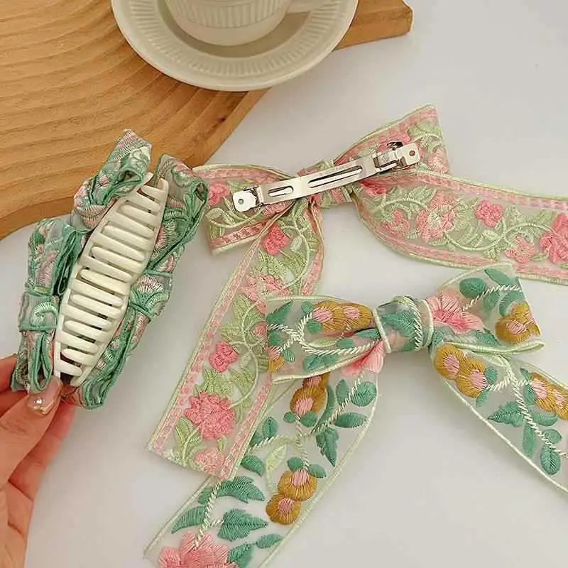 Chinese Embroidered Flower Headband for Women