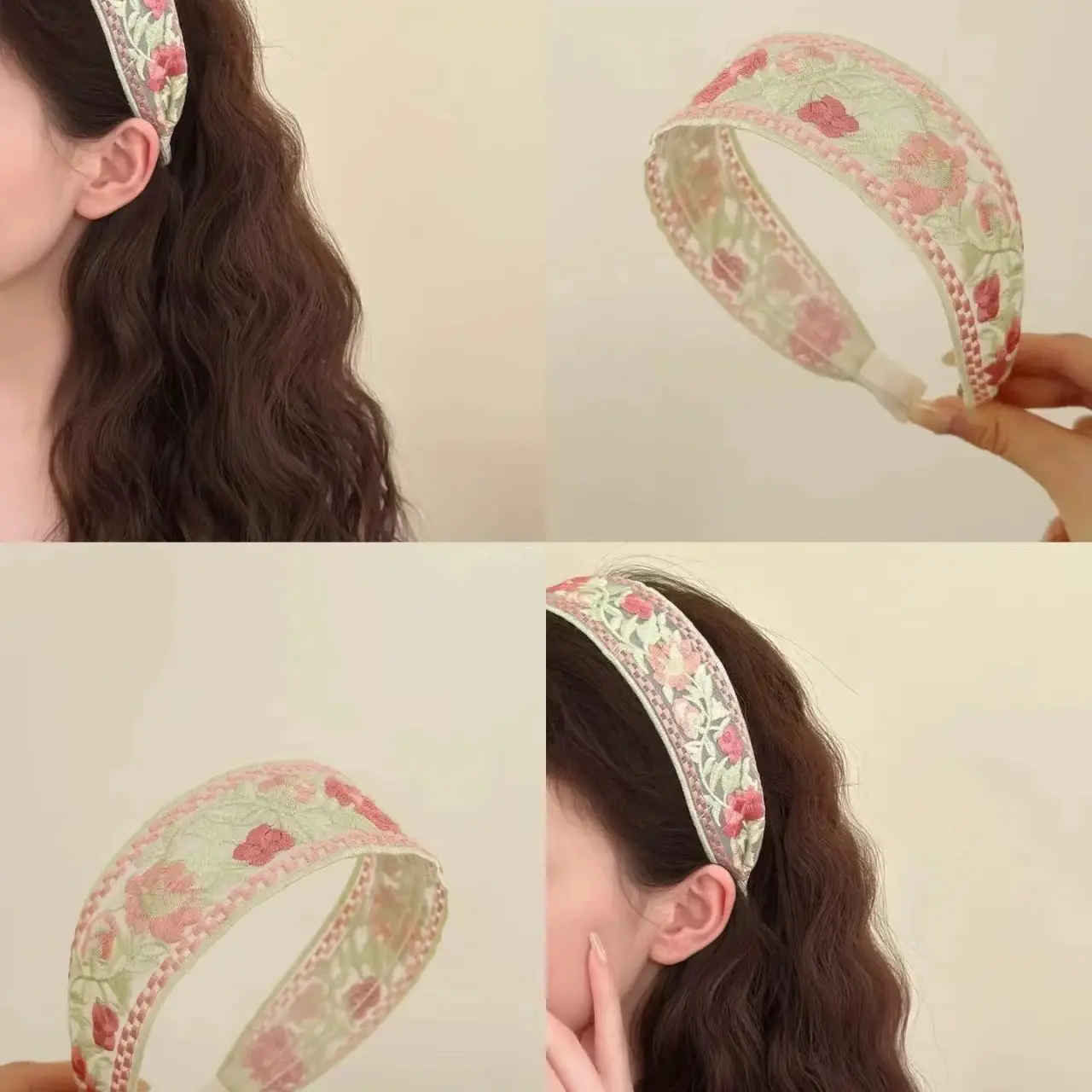 Chinese Embroidered Flower Headband for Women — feature 6