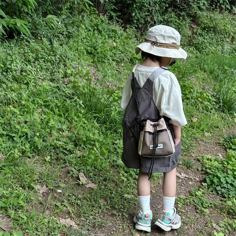 Trendy Korean Style Drawstring Shoulder Bag for Kids