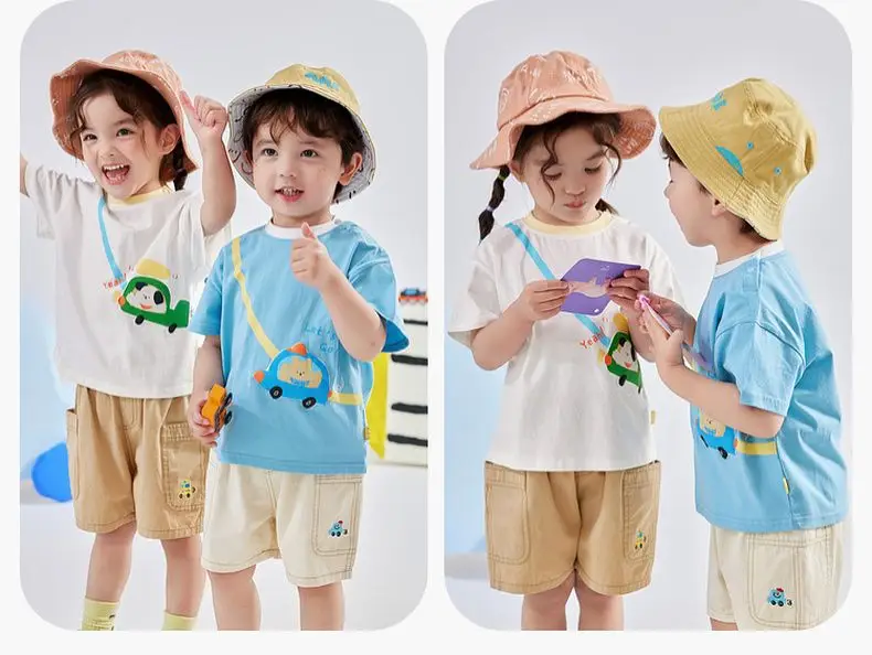 Dudu Jia Baby T-shirt Red White Short Sleeve — feature 37