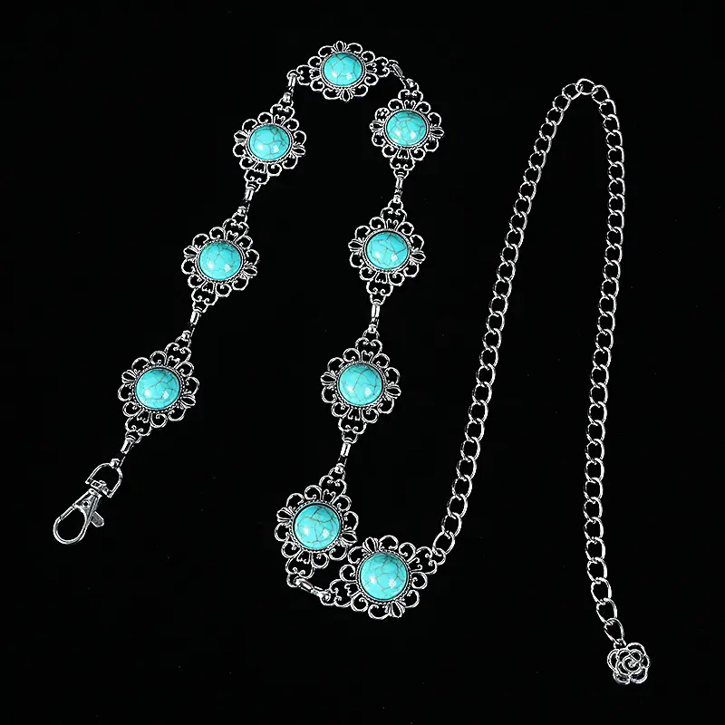 Women's Turquoise Star Waist Chain Necklace Set - Image 4