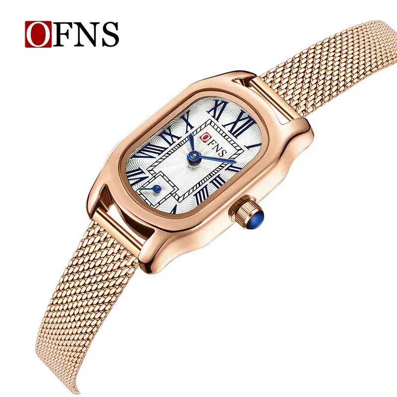 Women's Rose Gold Roman Scale Quartz Watch