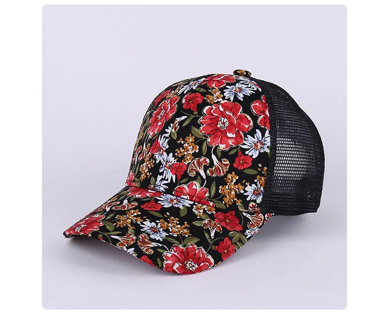 Floral Mesh Baseball Cap Retro Casual Sunhat — feature 39