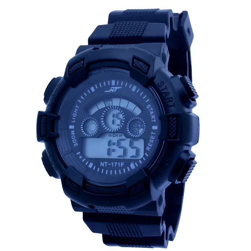 Men's Digital Watch Blue Black Military Style - Image 5