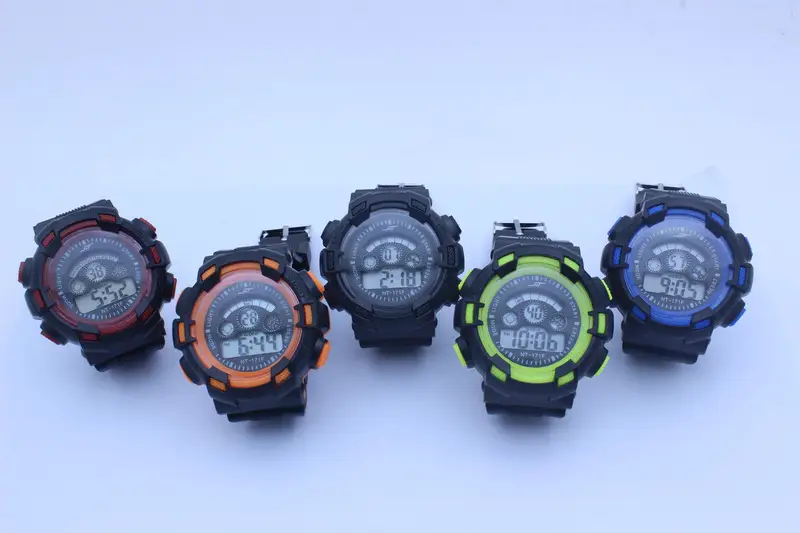 Men's Digital Watch Blue Black Military Style — feature 10