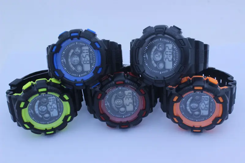 Men's Digital Watch Blue Black Military Style — feature 11