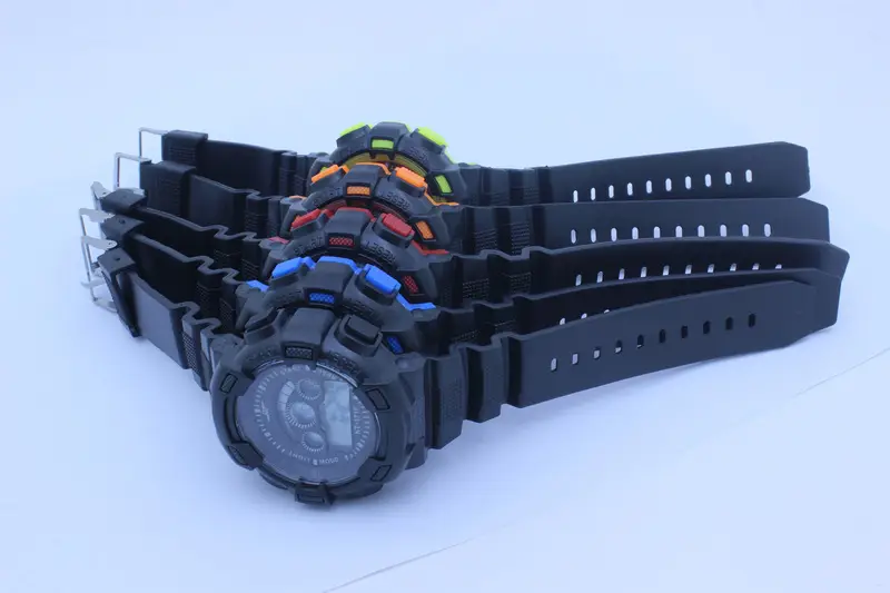 Men's Digital Watch Blue Black Military Style — feature 12