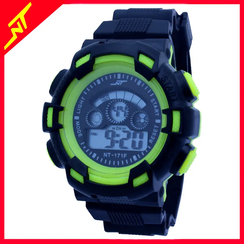 Men's Digital Watch Blue Black Military Style — feature 6