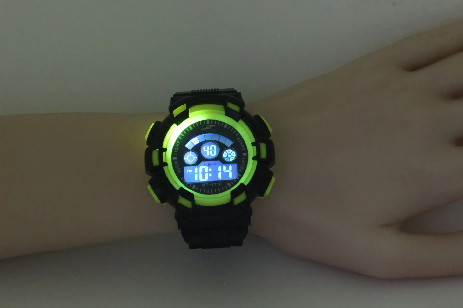 Men's Digital Watch Blue Black Military Style — feature 7