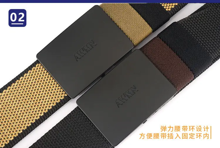 Double Face Nylon Belt Men Women Adjustable Buckle — feature 15