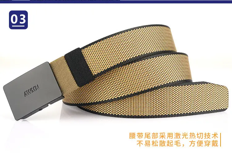 Double Face Nylon Belt Men Women Adjustable Buckle — feature 16