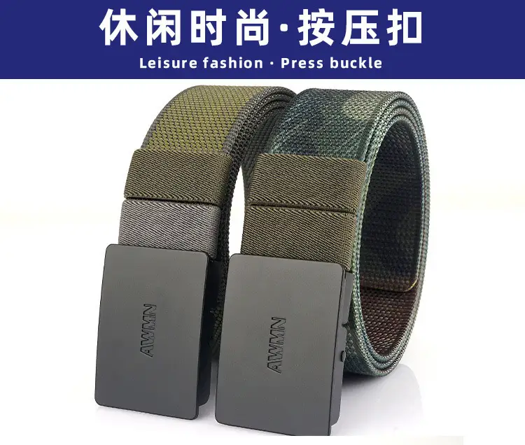 Double Face Nylon Belt Men Women Adjustable Buckle — feature 4