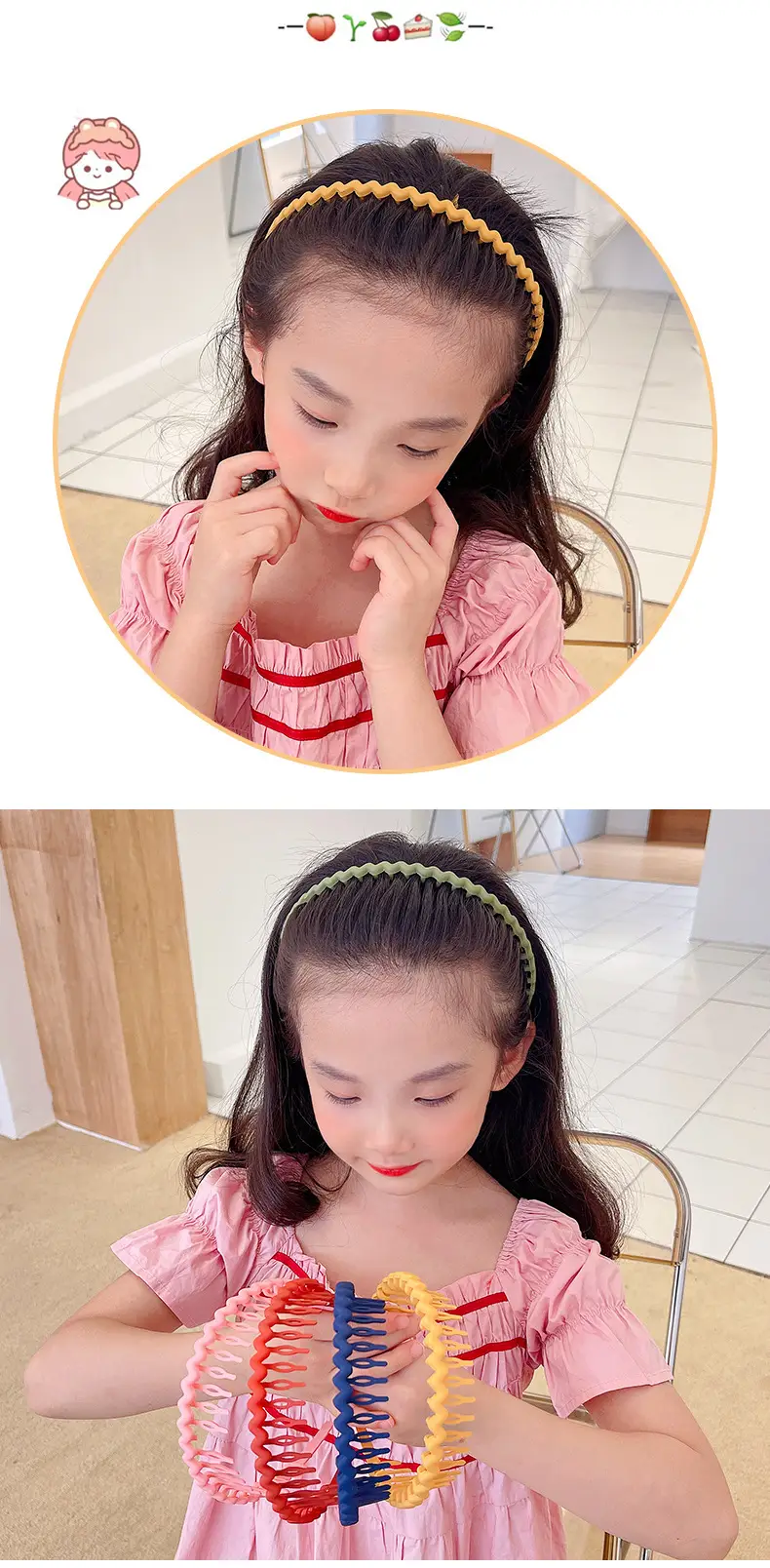 Anti-Slip Hair Clips for Girls, Teeth Design, Colorful — feature 2