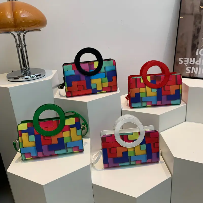 Portable 2024 Contrast Color Shoulder Bag - Image 8