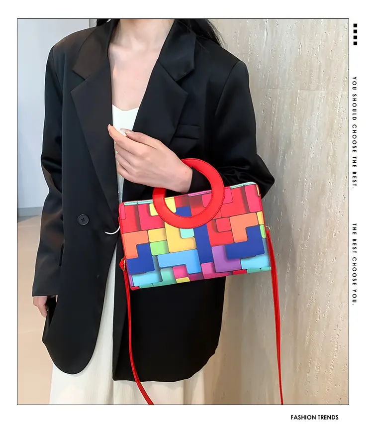 Portable 2024 Contrast Color Shoulder Bag — feature 1