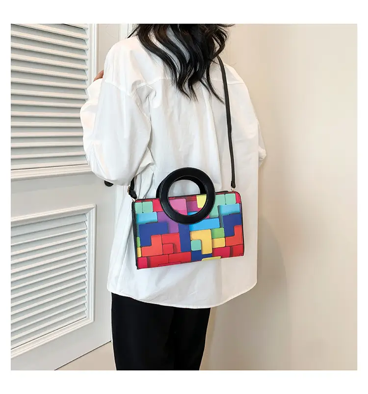 Portable 2024 Contrast Color Shoulder Bag — feature 10